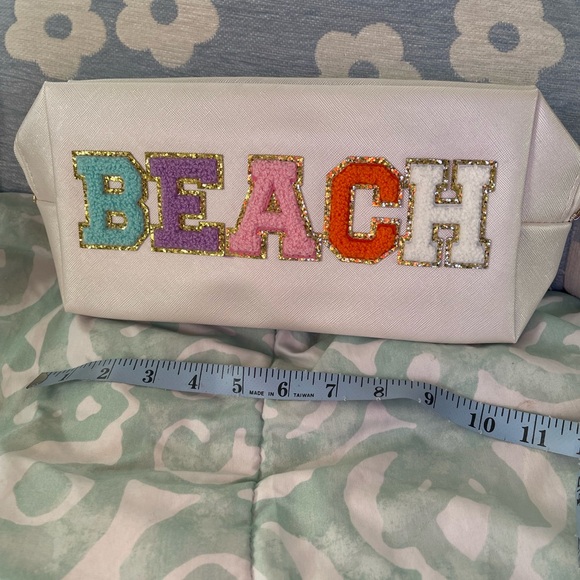 Handbags - ‘BEACH’ glitter bling cosmetic bag.